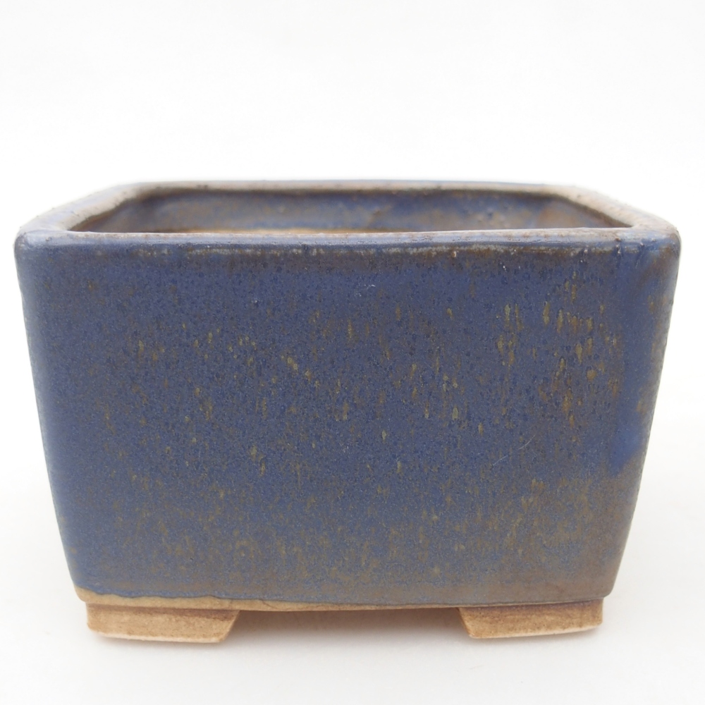 Bol à bonsaï en céramique 11 x 11 x 7 cm, couleur bleu