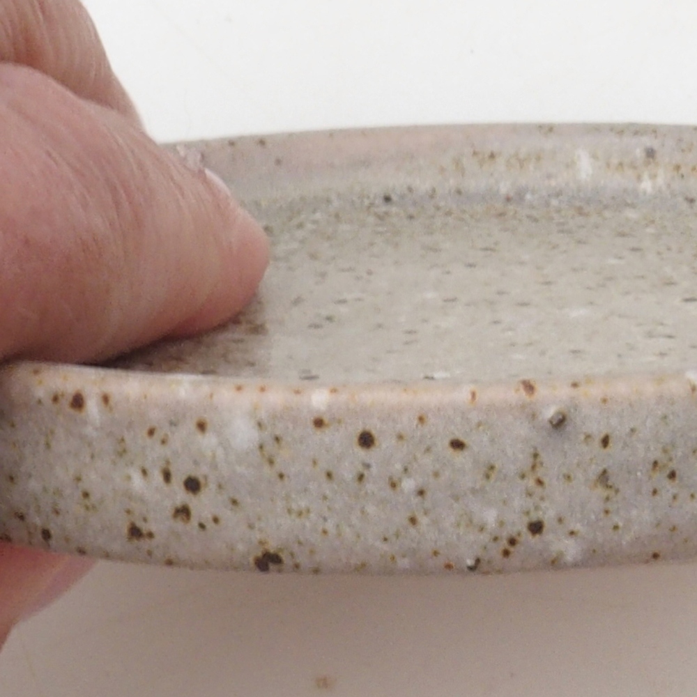 Console ronde pour bonsaïs D6-S - 10 x 10 x 1 cm - beige