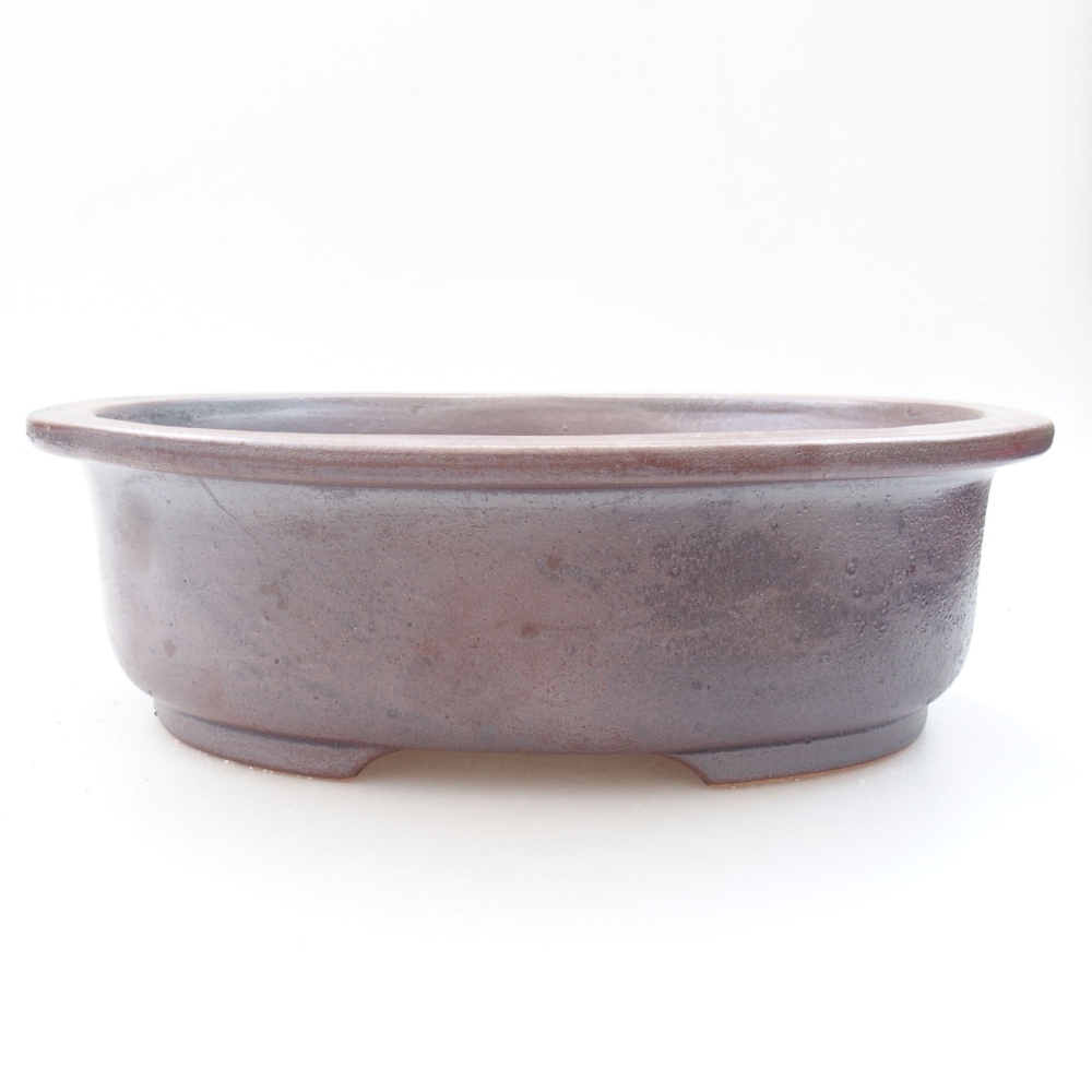 Bol à bonsaï en céramique 26 x 22 x 8 cm, brun