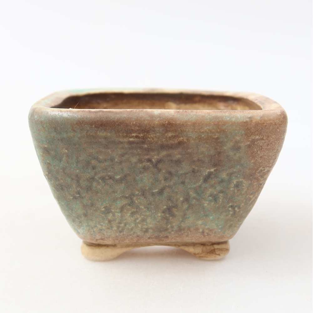 Bol à bonsaï en céramique 6 x 6 x 4 cm, vert