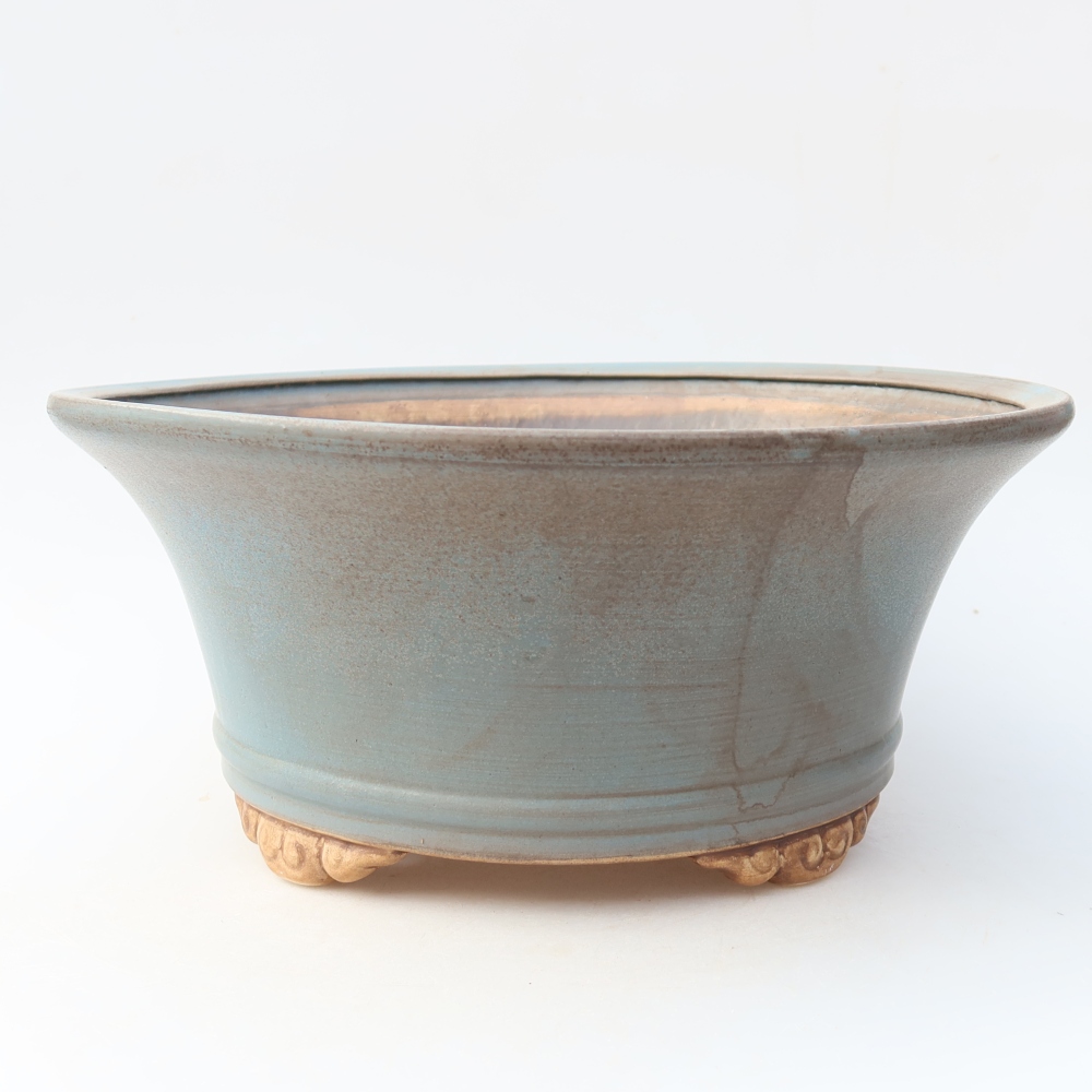 Bol à bonsaï en céramique 29 x 29 x 12,5 cm, couleur bleu