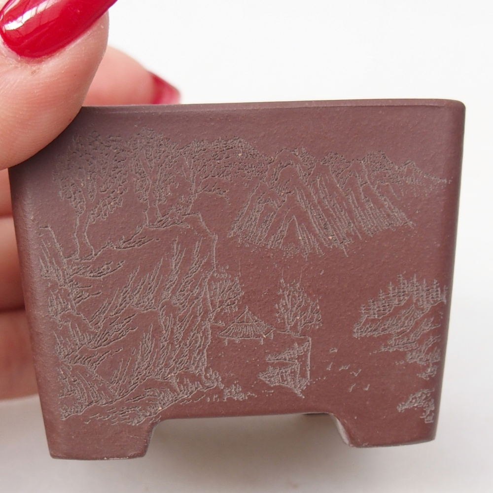 Mini bol bonsaï 6 x 6 x 4,5 cm, brun