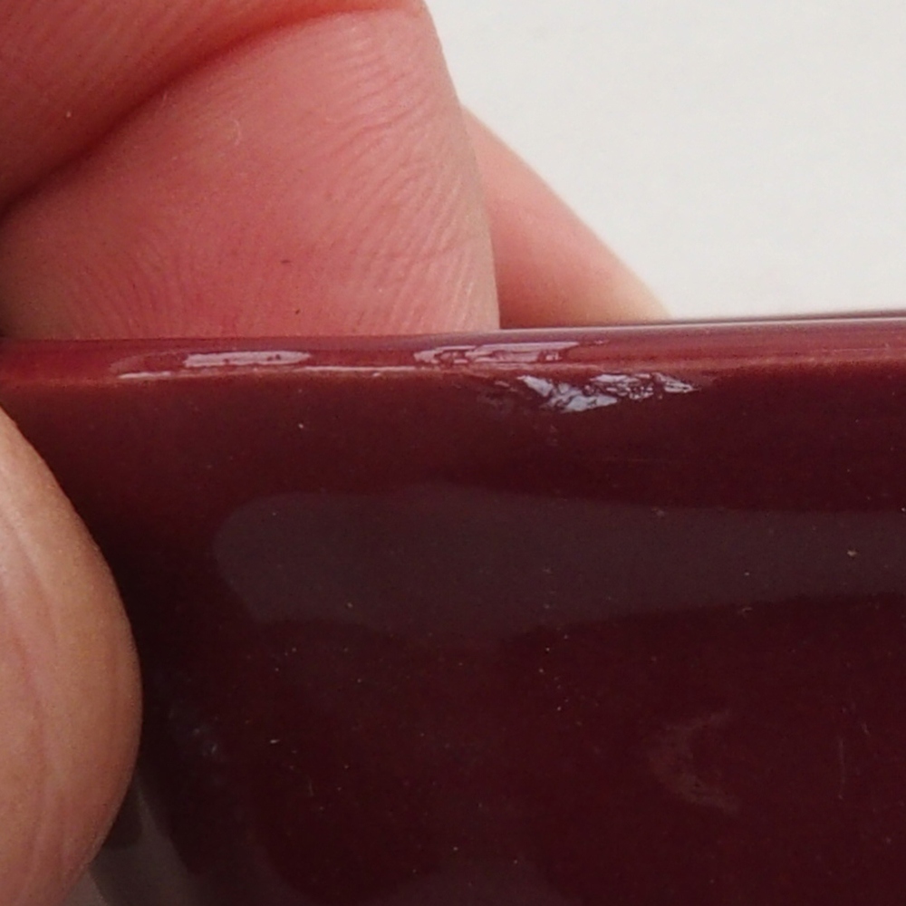 Mini bol bonsaï 6 x 6 x 2,5 cm, bordeaux