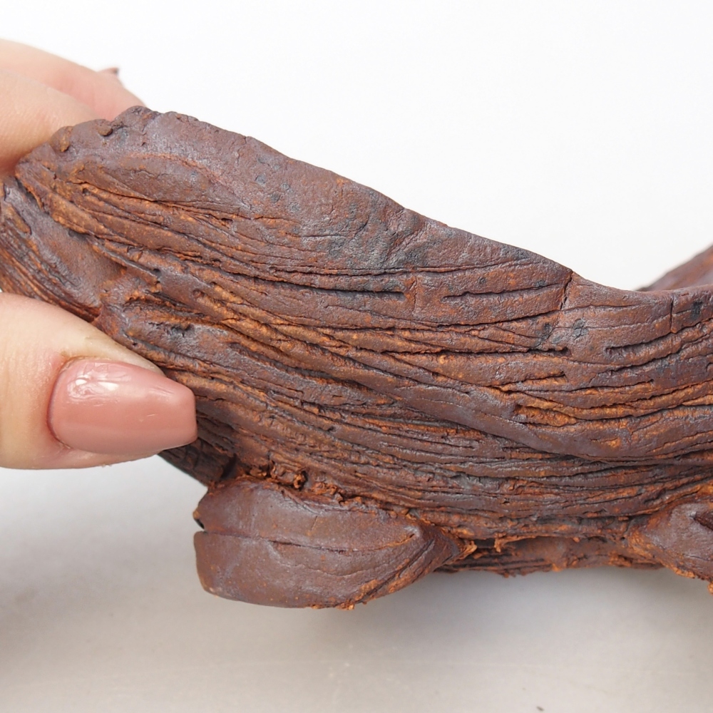 Coquille en céramique 16 x 10,5 x 8,5 cm , couleur marron