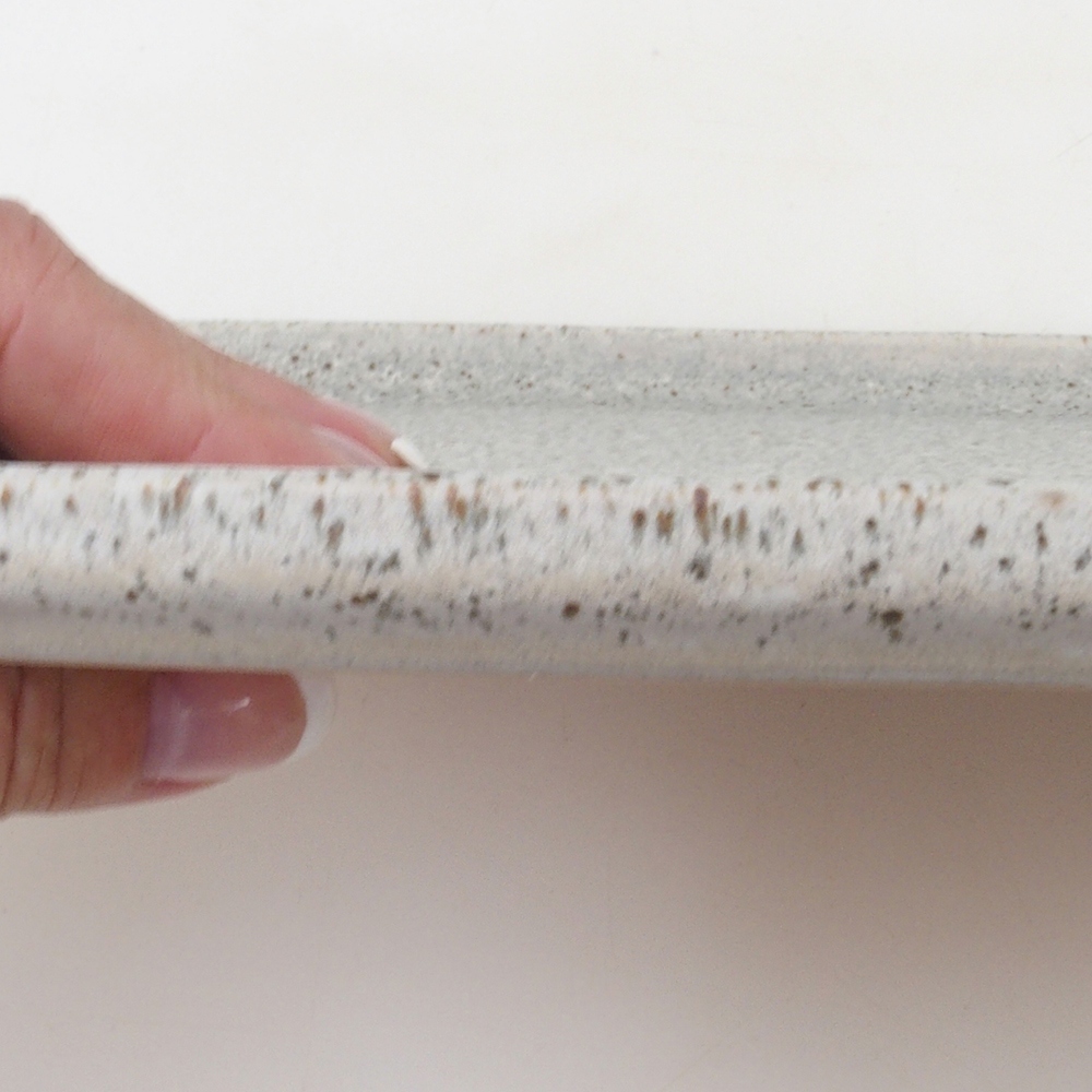 Soucoupe en céramique H07 - 28 x 19 x 1,5 cm - beige