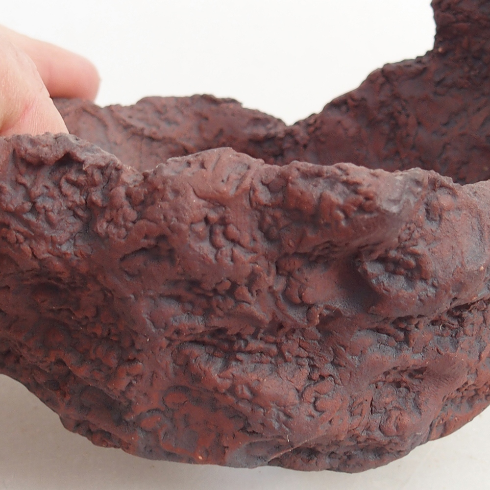 Coquille en céramique 10 x 8 x 8,5 cm , couleur marron