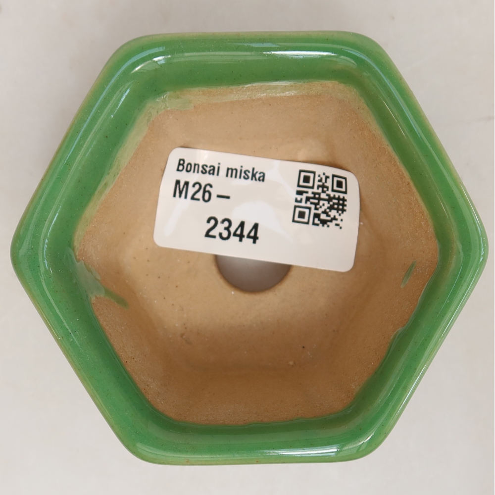 Bol à bonsaï en céramique 7,5 x 7 x 4 cm, vert