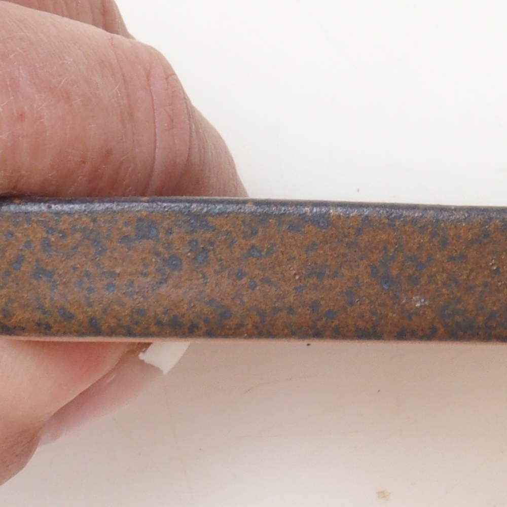 Soucoupe Bonsaï carrée S - 8 x 8 x 1 cm - marron