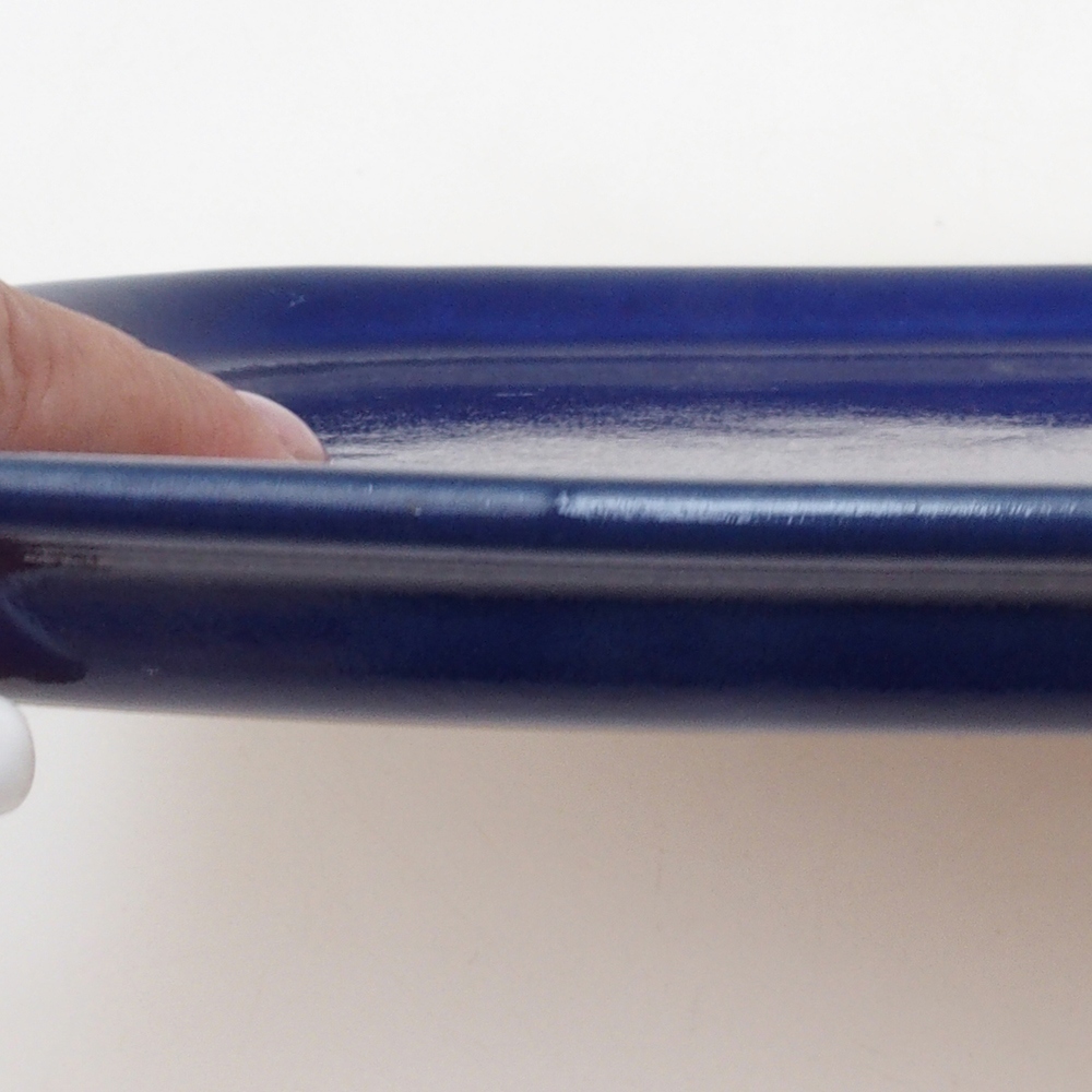 Bol en céramique H10 - 34 x 23,5 x 1,5 cm - bleu