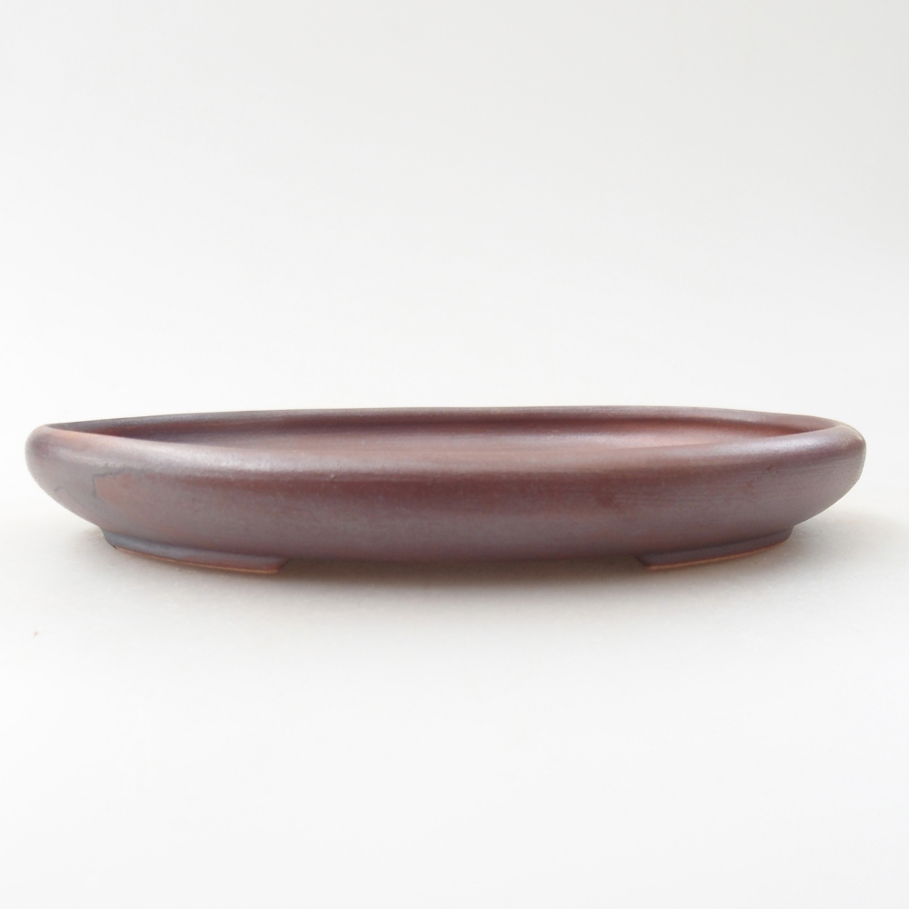 Bol à bonsaï en céramique 17 x 12,5 x 2 cm, couleur métal