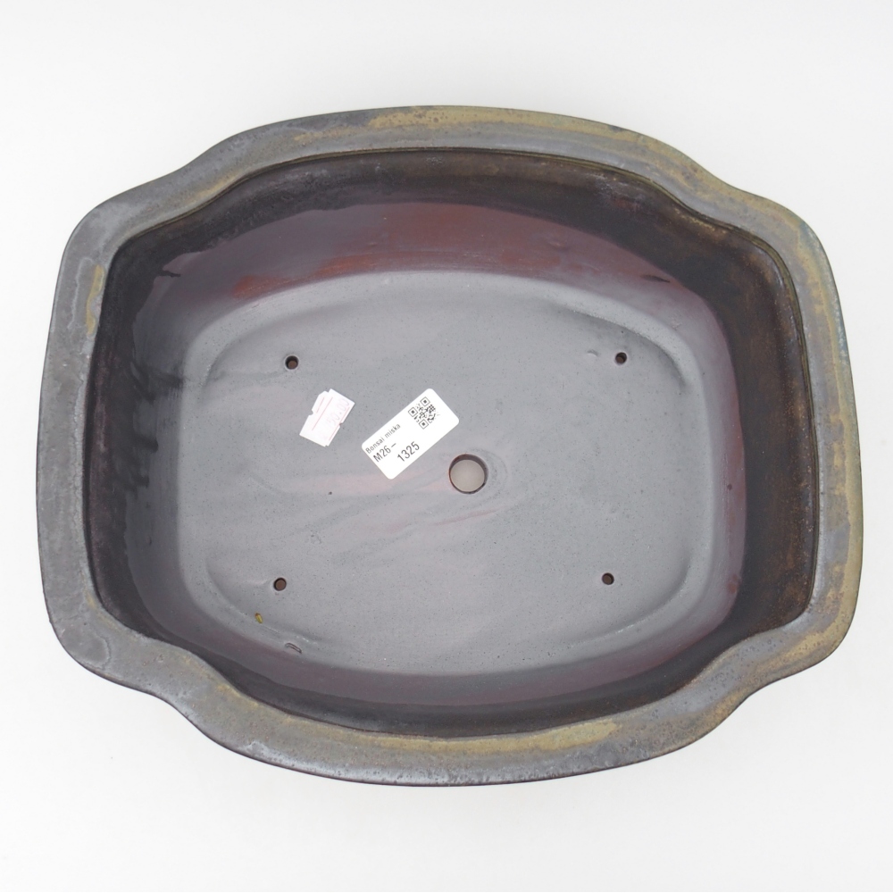Bol à bonsaï en céramique 30 x 26 x 10,5 cm, brun