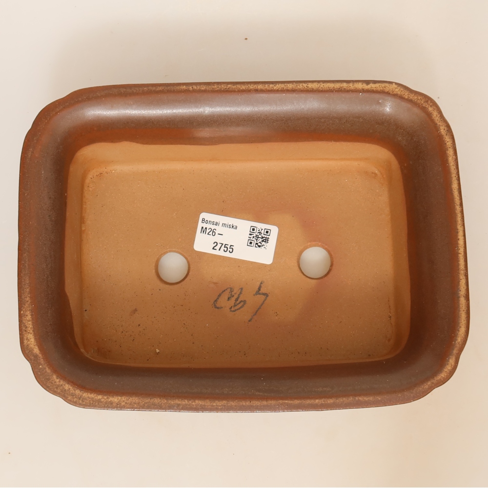 Bol en céramique  20 x 15,5 x 5,5 cm, couleur marron