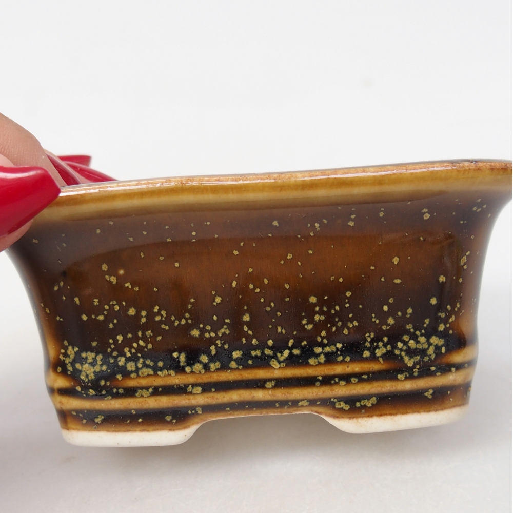 Mini bol bonsaï 10 x 7,5 x 4 cm, jaune