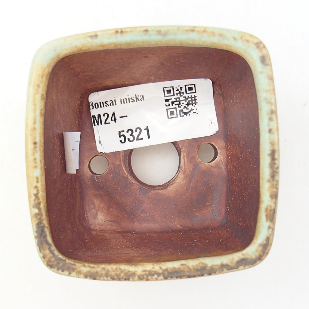 Bol à bonsaï en céramique 6 x 6 x 4,5 cm, vert