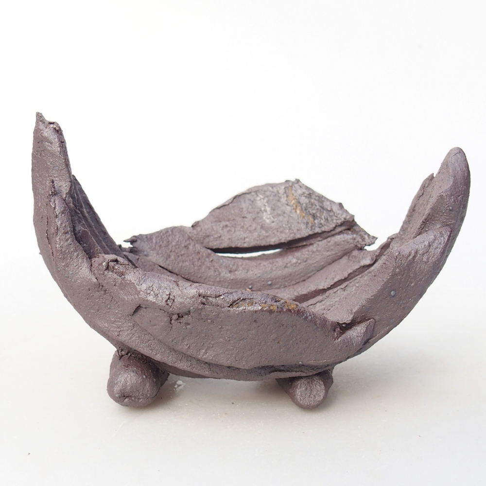 Coquille en céramique 10 x 7,5 x 7 cm , couleur métallique