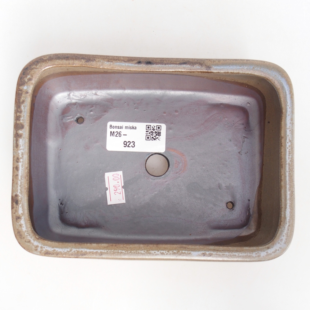 Bol à bonsaï en céramique 16,5 x 12 x 5,5 cm, bleu-gris