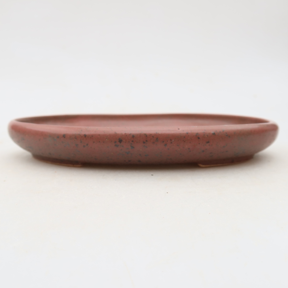 Pot à bonsaï en céramique 17 x 12 x 2,5 cm, couleur rose