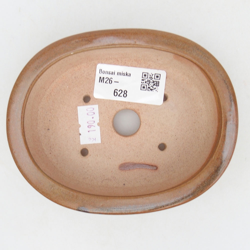 Bol à bonsaï en céramique 12 x 10 x 3 cm, brun