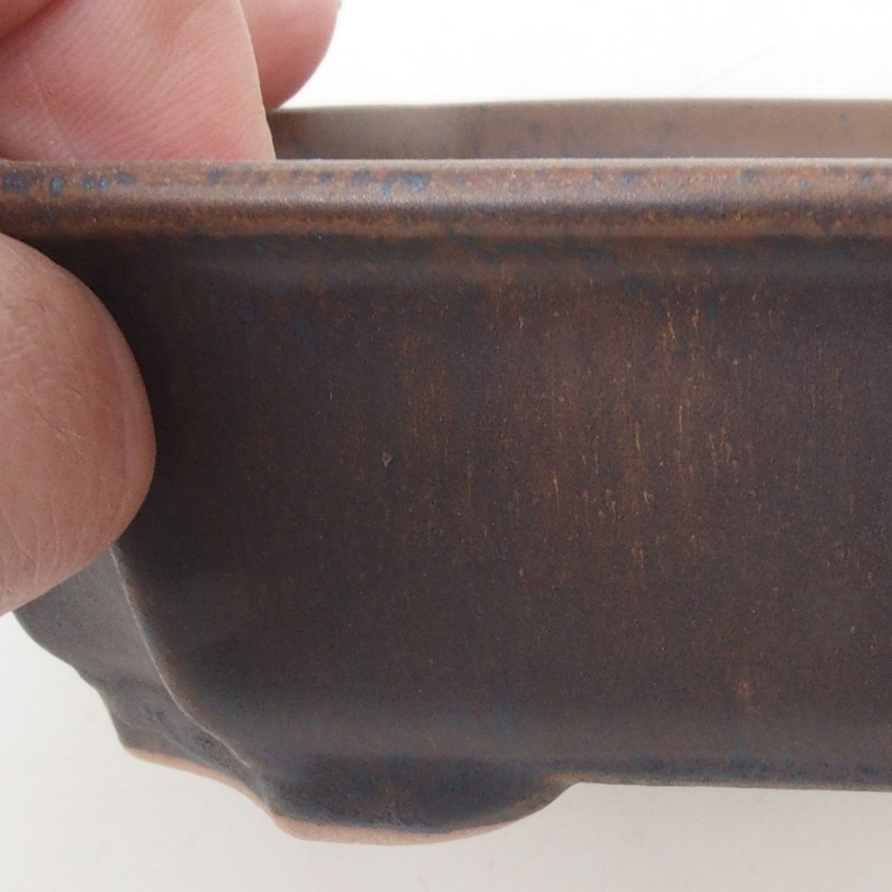 Bol à bonsaï H17 - 15 x 10 x 4 cm - brun