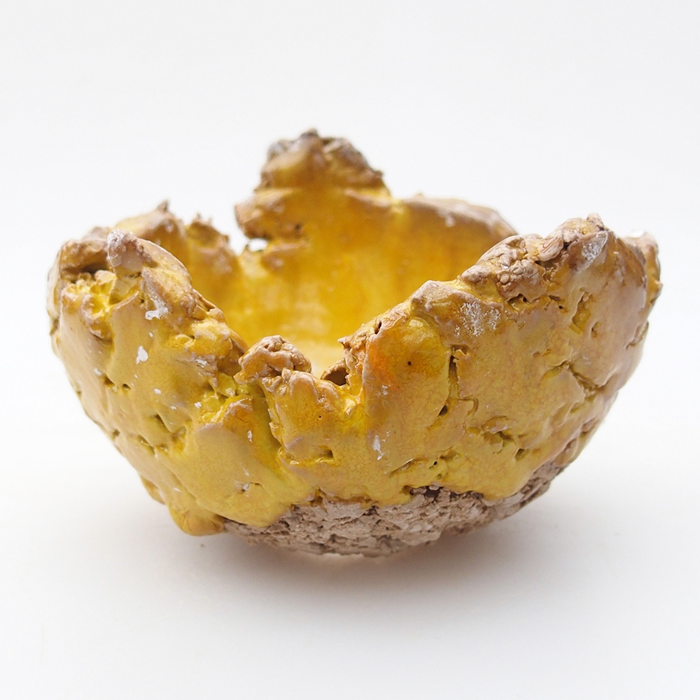 Coquille en céramique 9,5 x 9,5 x 6,5 cm , jaune