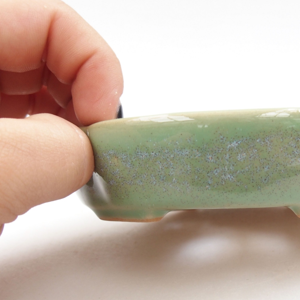 Bol à bonsaï en céramique 22 x 17 x 5 cm, vert