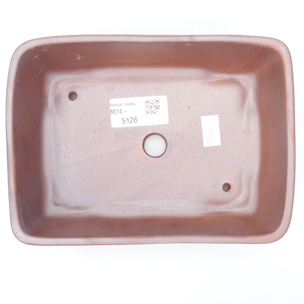 Bol à bonsaï en céramique 18 x 13,5 x 5 cm, couleur métal