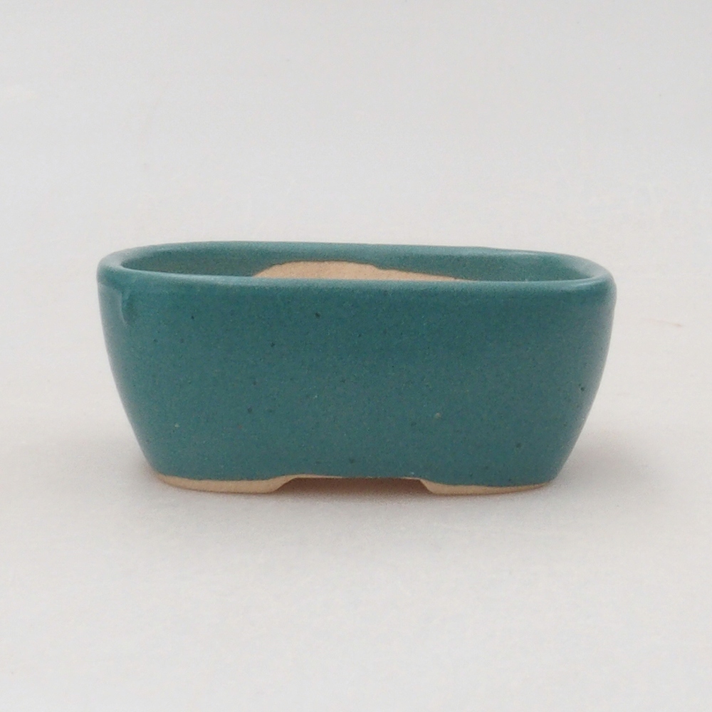 Bol à bonsaï en céramique 6,5 x 5,5 x 4 cm, couleur bleu