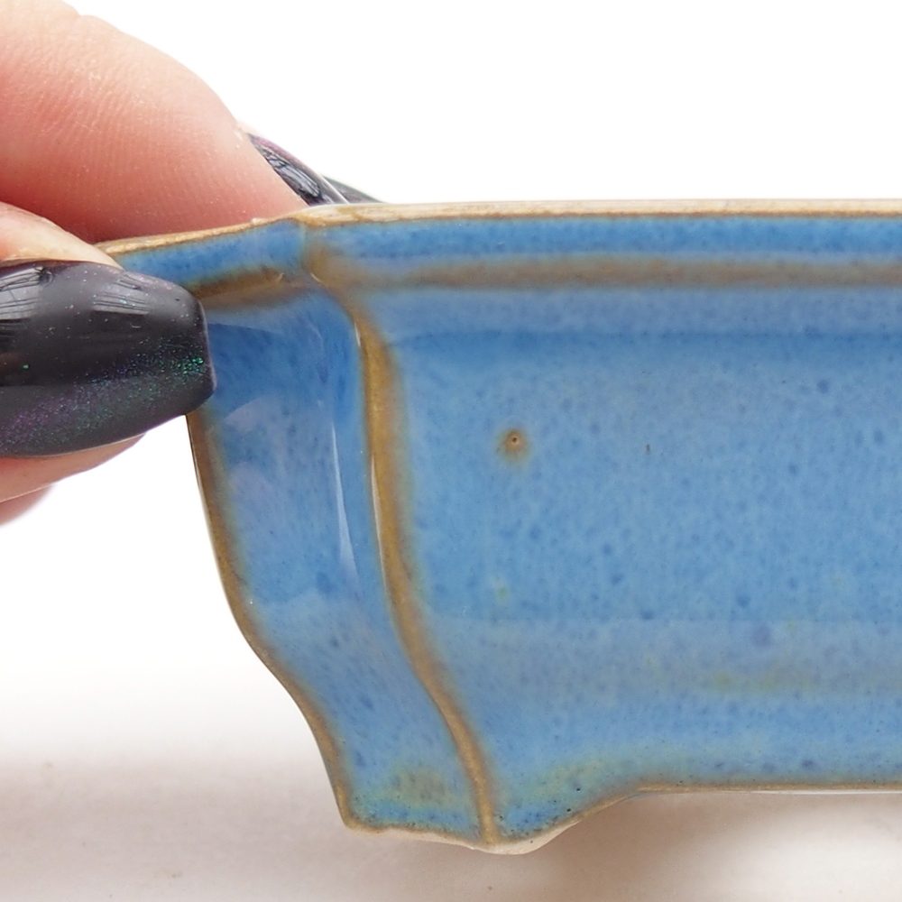 Mini bol bonsaï 9 x 6,5 x 3,5 cm, couleur bleu