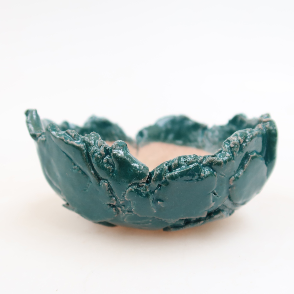 Coquille en céramique  10,5 x 10 x 5,5 cm, couleur verte