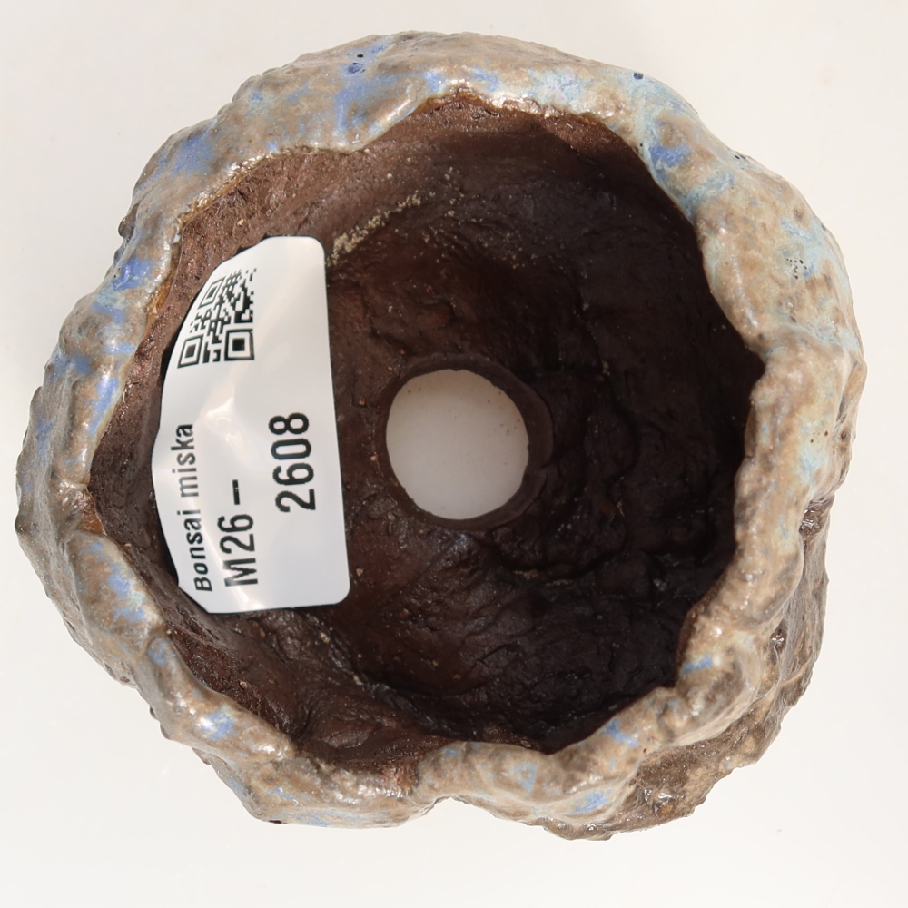 Coquille en céramique  7 x 7 x 5 cm, couleur bleu-brun