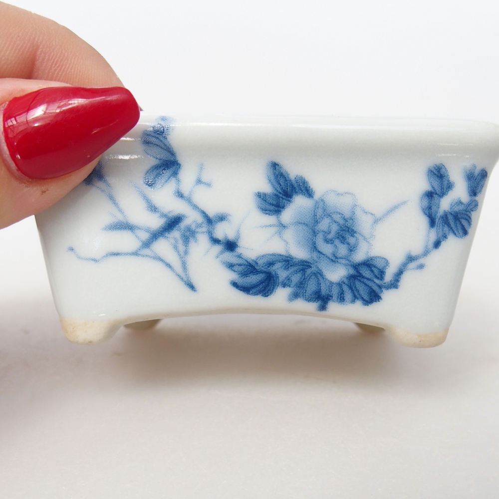 Mini bol bonsaï 8 x 6,5 x 3,5 cm, blanc