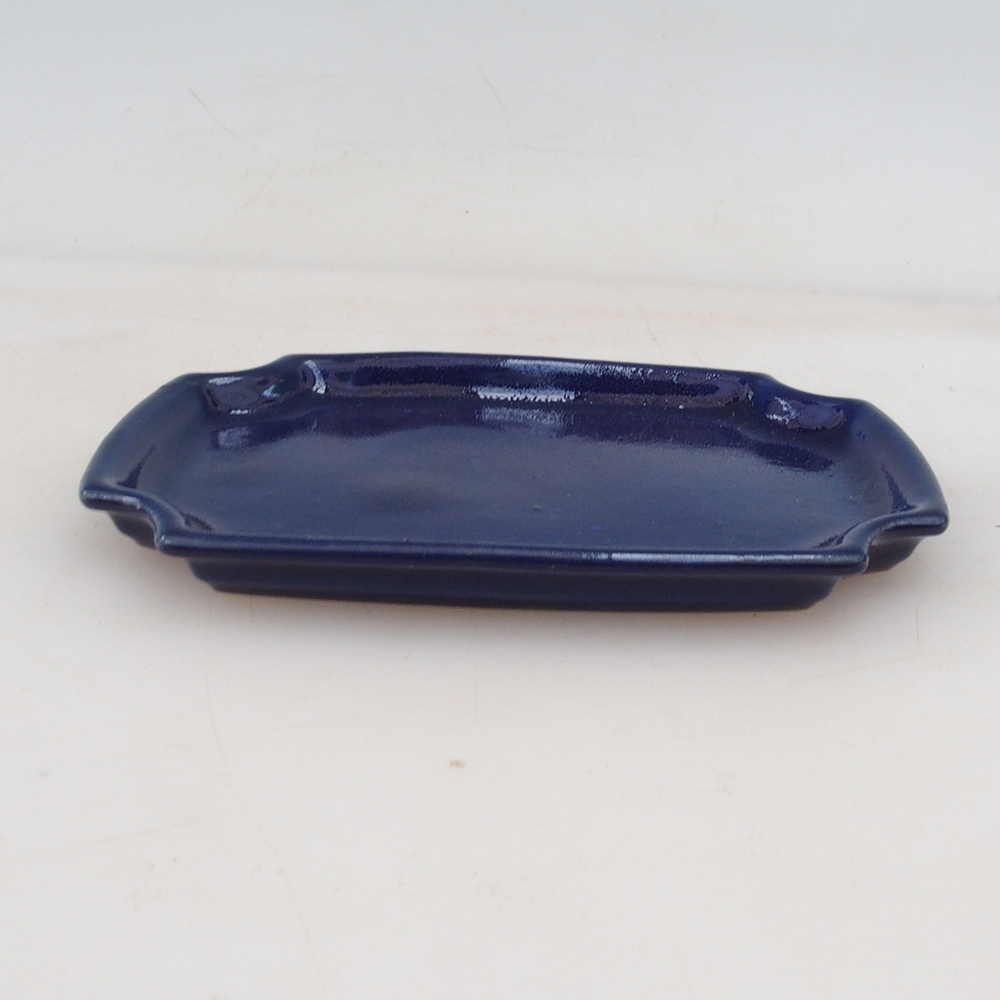 Soucoupe en céramique H01 - 11,5 x 8 x 0,5 cm - bleu