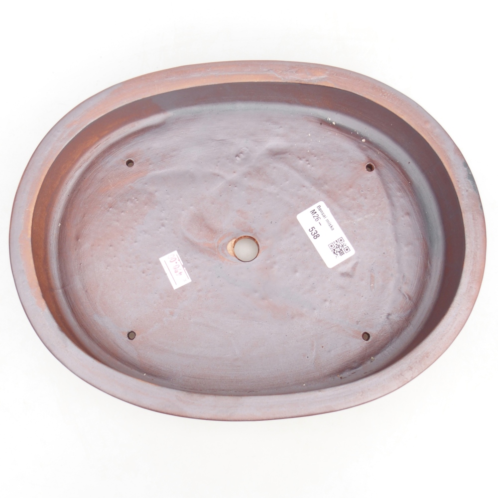 Bol à bonsaï en céramique 27 x 21 x 5 cm, couleur métal