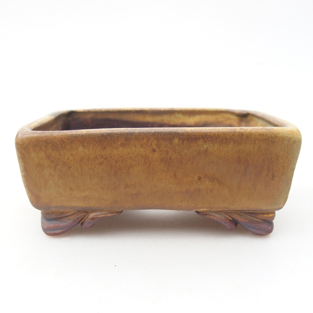 Bol à bonsaï en céramique 10 x 8,5 x 4 cm, vert