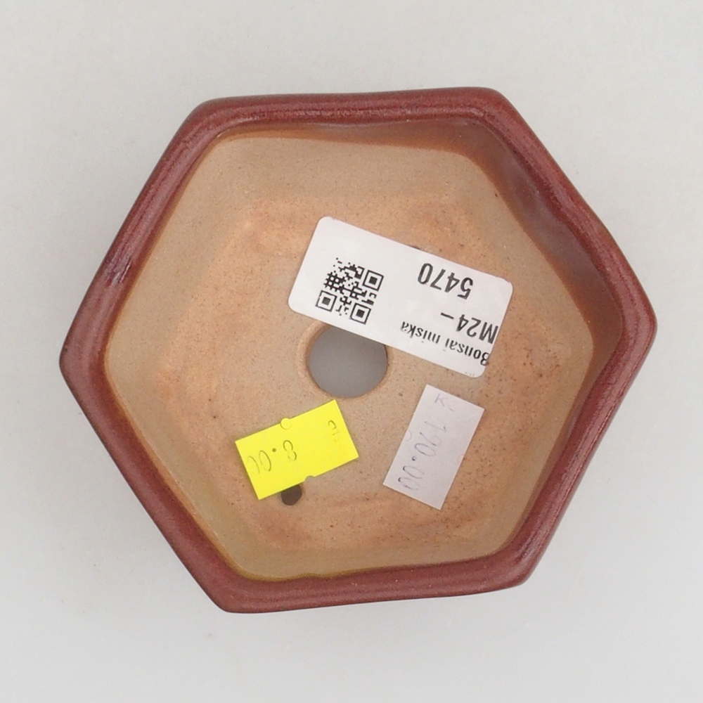 Bol à bonsaï en céramique 9,5 x 9 x 4,5 cm, brun