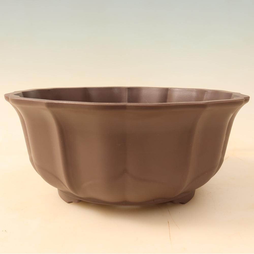 Pot à bonsaï en plastique MP-34 marron - 22 x 22 x 9,5 cm 
