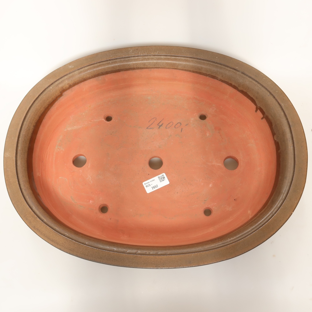 Bol en céramique  46 x 36 x 8,5 cm, couleur marron