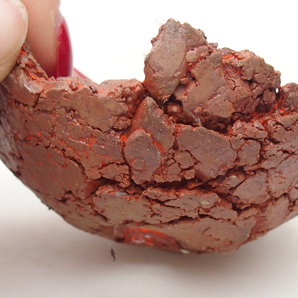 Coquille en céramique 7 x 7 x 4 cm , couleur orange