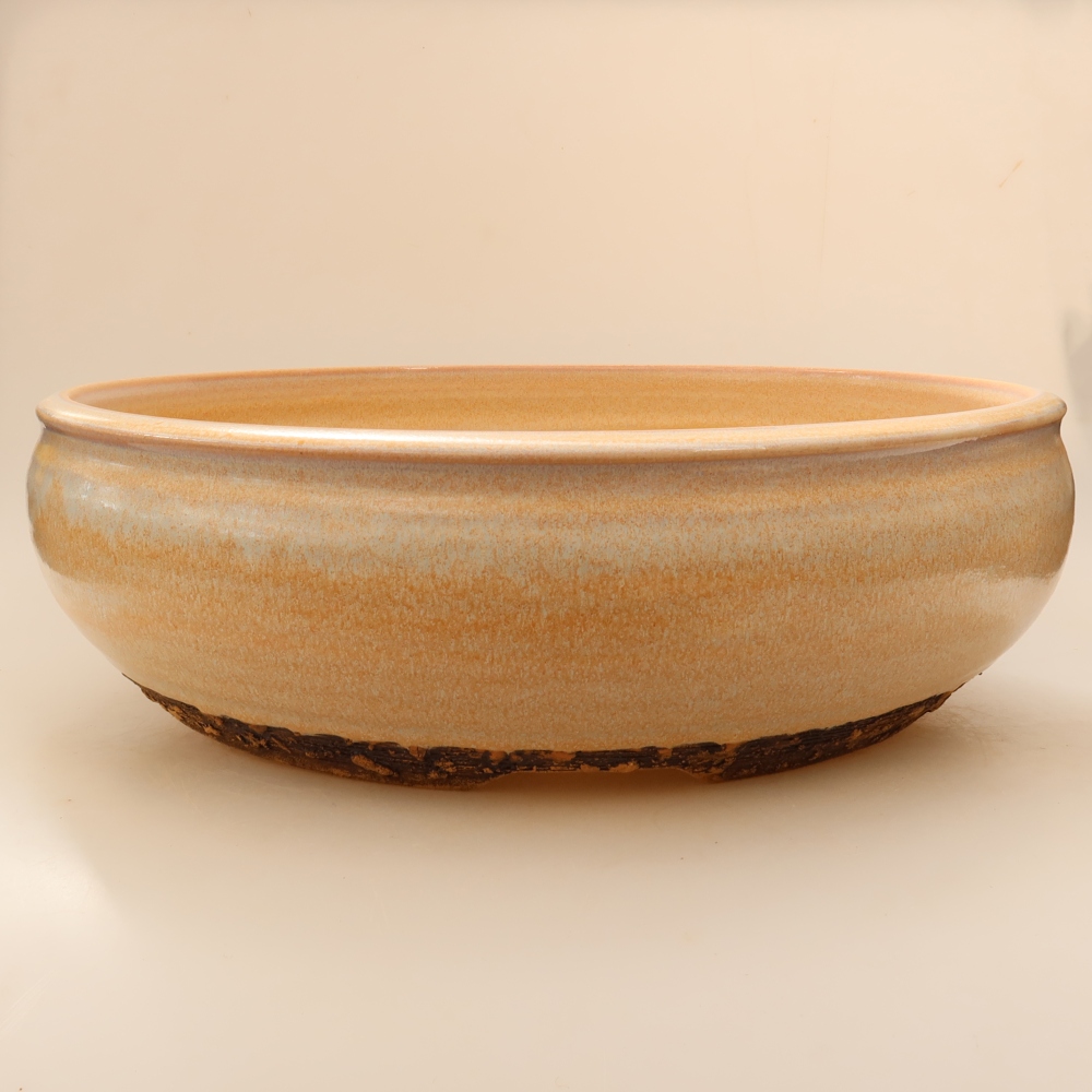 Pot à bonsaï en céramique 35 x 35 x 11 cm, couleur beige - RETRAIT SUR PLACE UNIQUEMENT ou expédition par palette