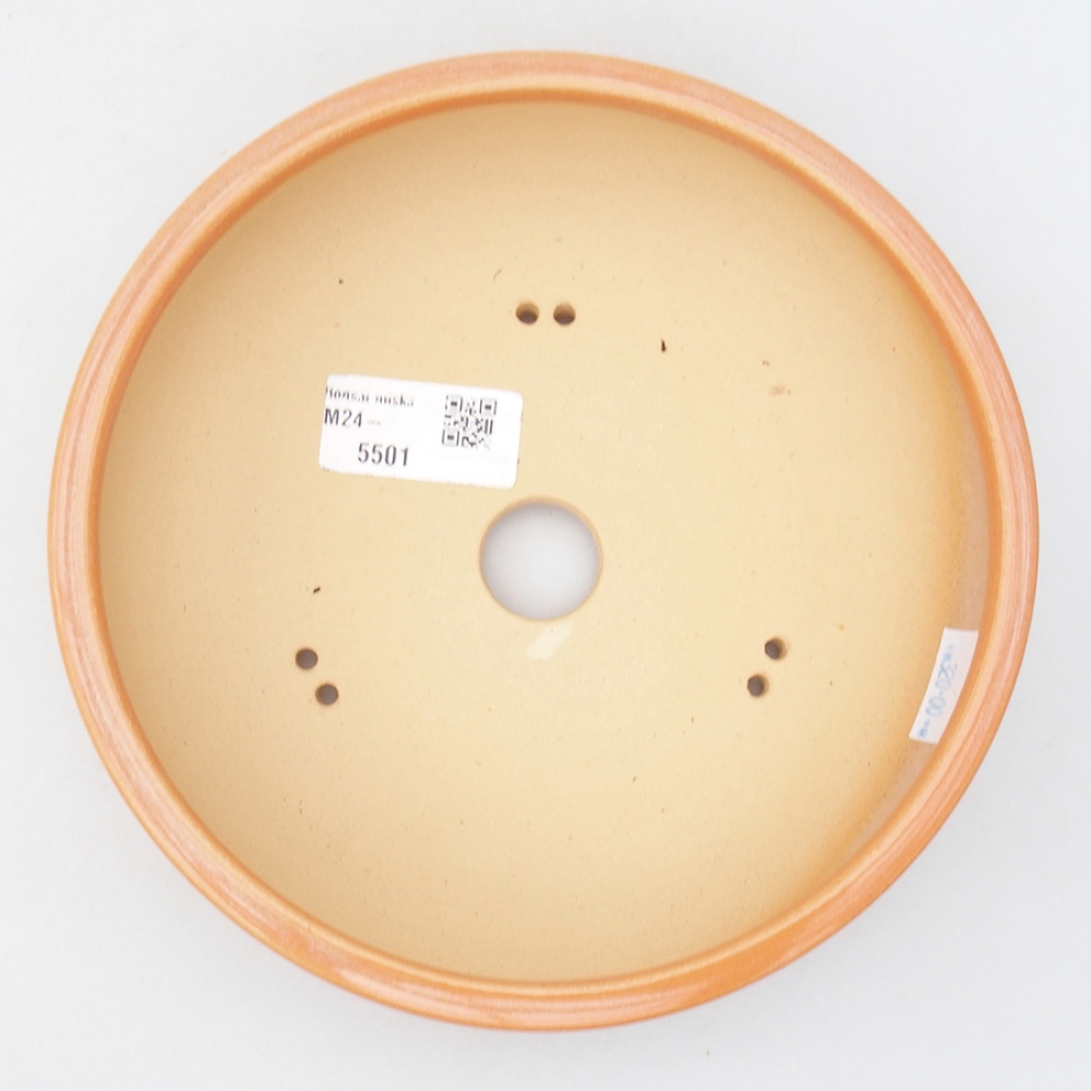 Bol à bonsaï en céramique 17,5 x 17,5 x 5 cm, orange