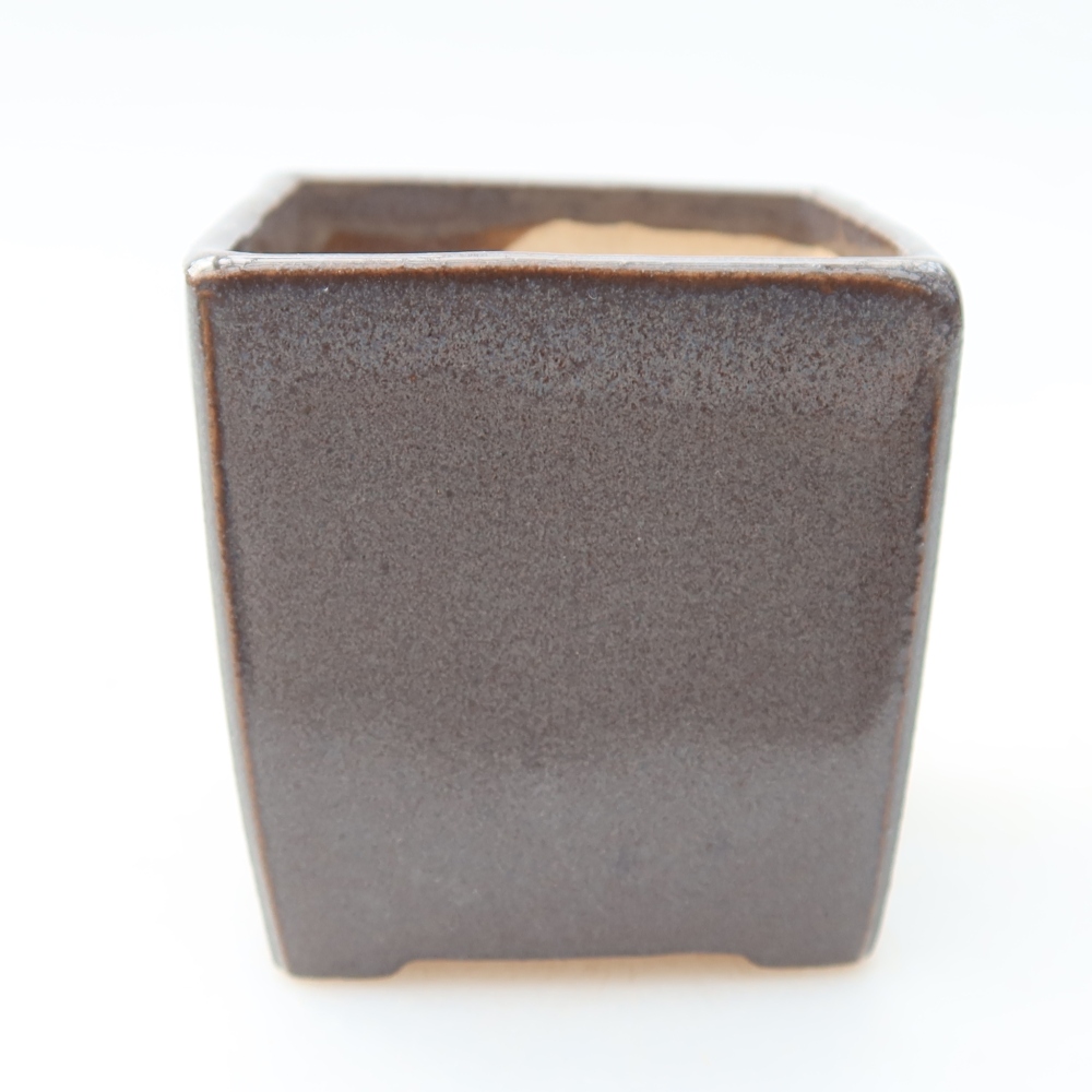 Pot à bonsaï en céramique 5 x 5 x 5 cm, couleur grise