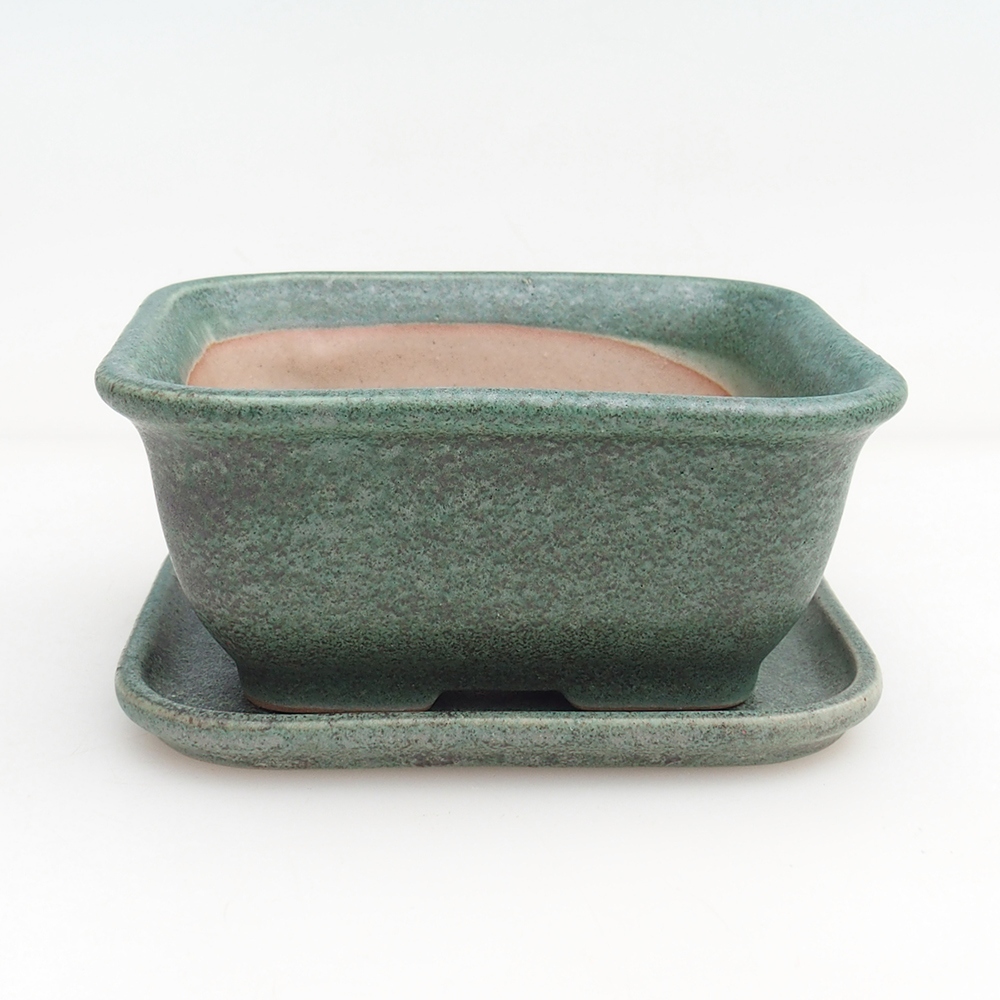 Bol bonsaï + soucoupe H11 - 11,5 x 10 x 4 cm - vert