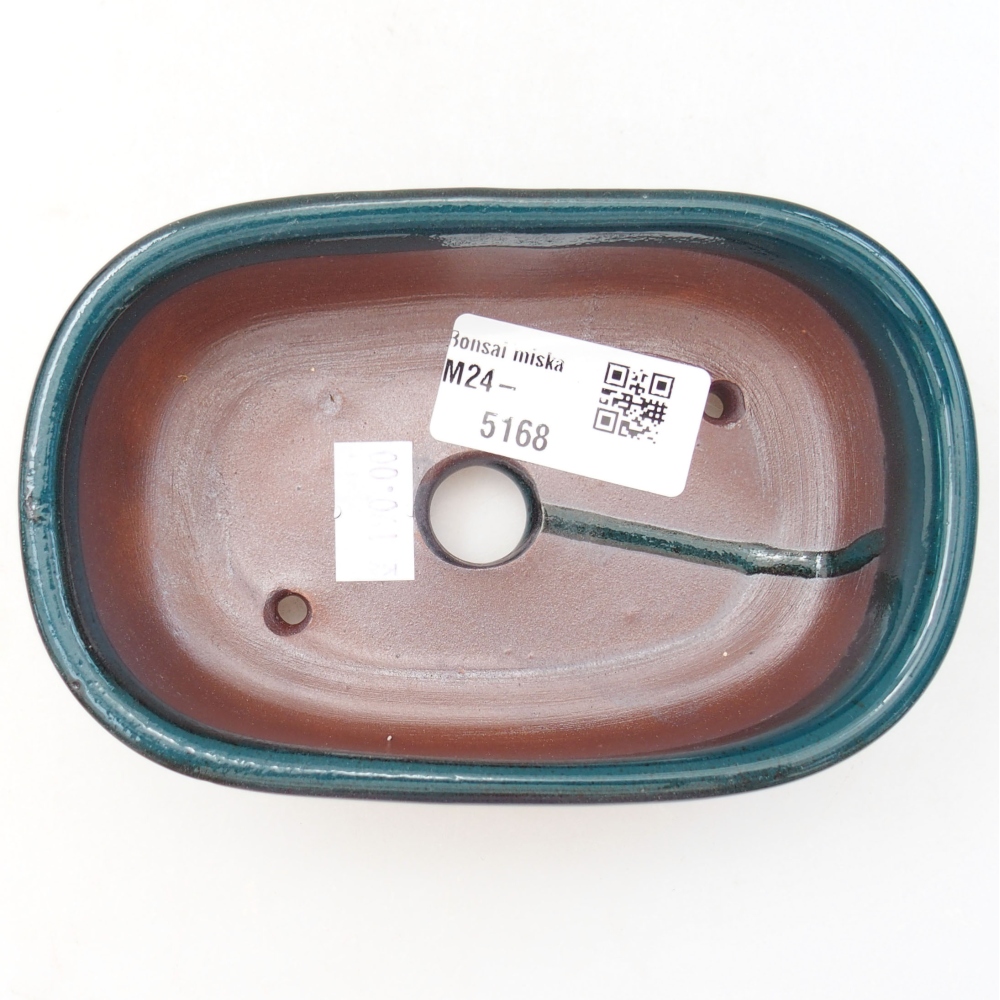 Bol à bonsaï en céramique 13 x 9 x 4 cm, vert
