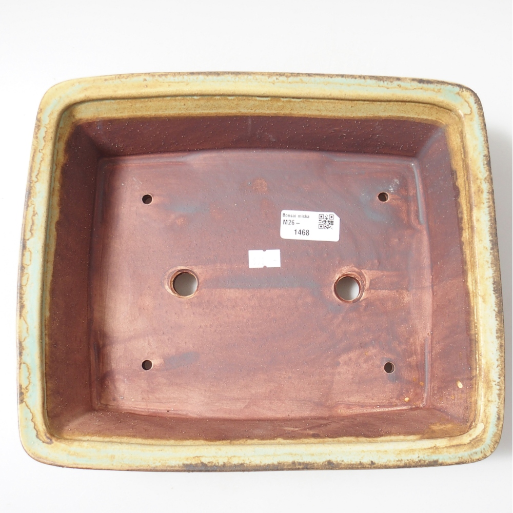 Bol à bonsaï en céramique 29 x 24 x 8 cm, vert