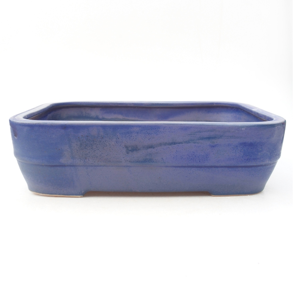 Bol à bonsaï en céramique 27,5 x 20,5 x 7,5 cm, couleur bleu