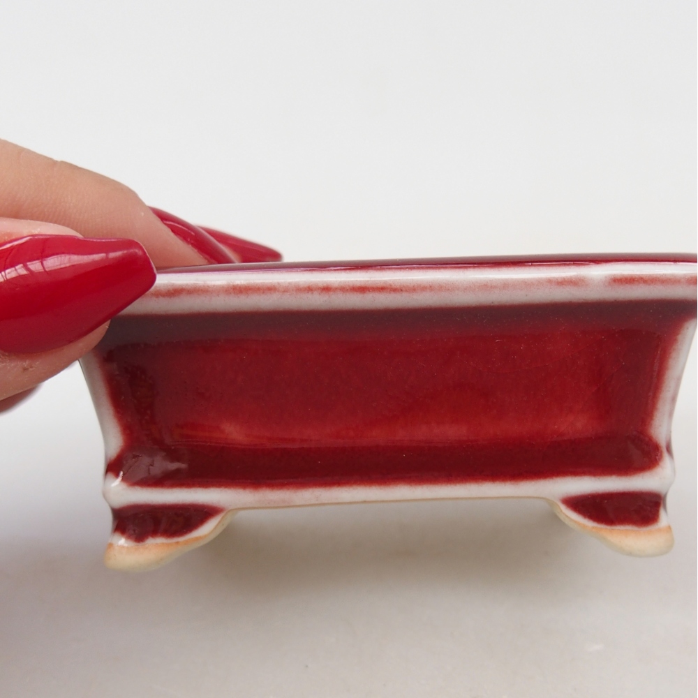 Mini bol bonsaï 7,5 x 6,5 x 3,5 cm, couleur rouge