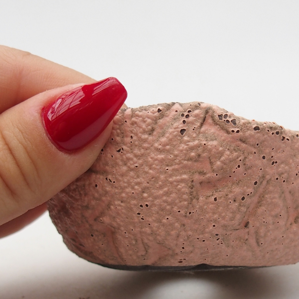 Coquille en céramique 9 x 8,5 x 4 cm , couleur rose