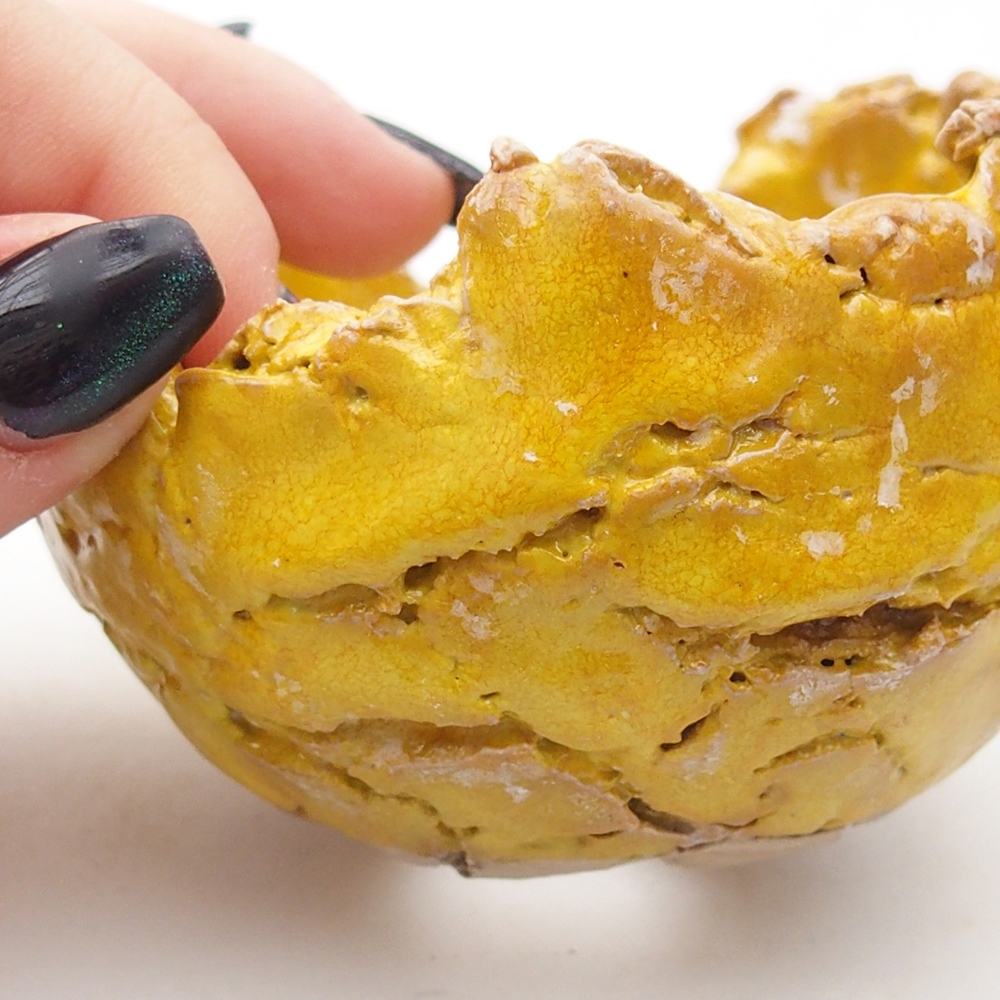 Coquille en céramique 8,5 x 8,5 x 6 cm , jaune