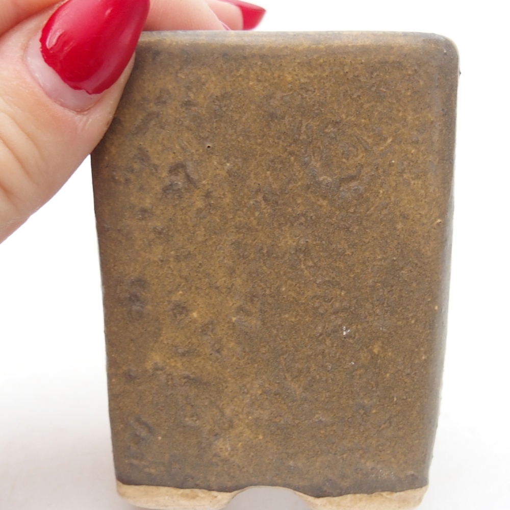 Bol à bonsaï en céramique 5 x 5 x 6,5 cm, brun