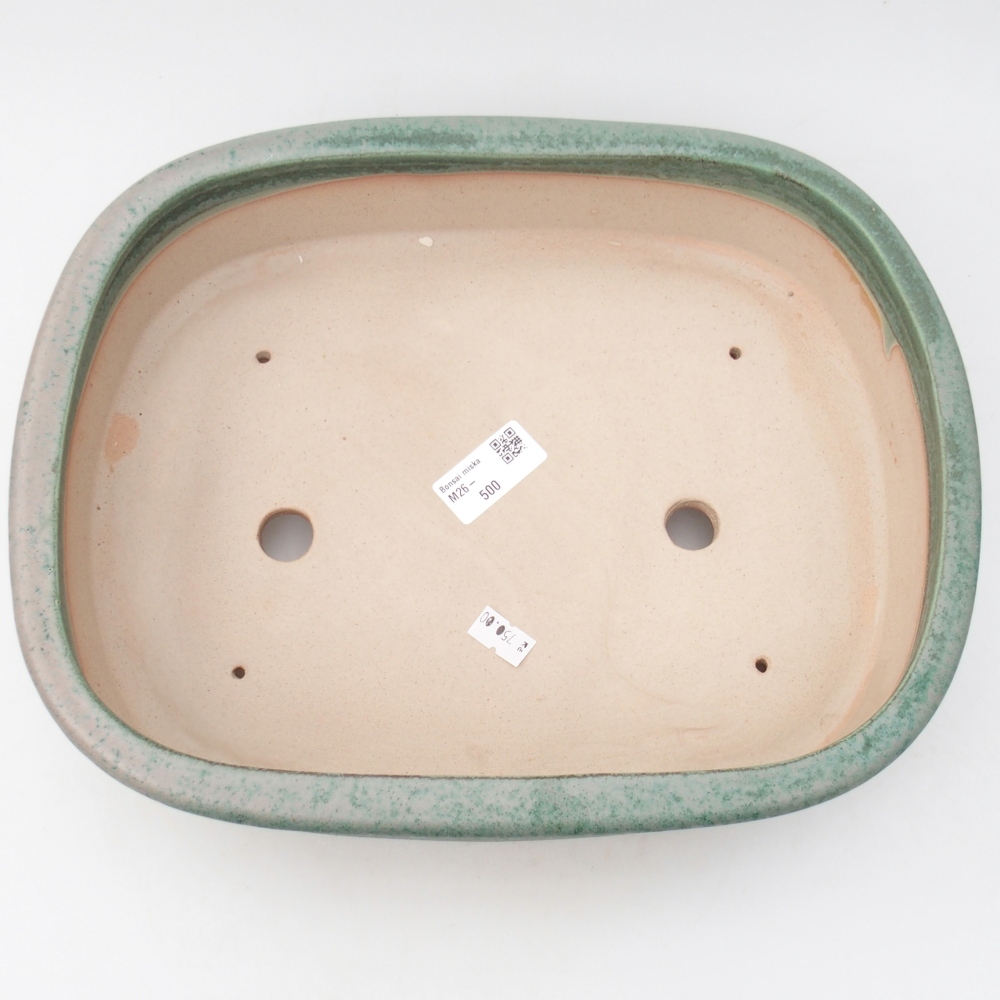 Bol à bonsaï en céramique 32 x 25 x 7,5 cm, vert